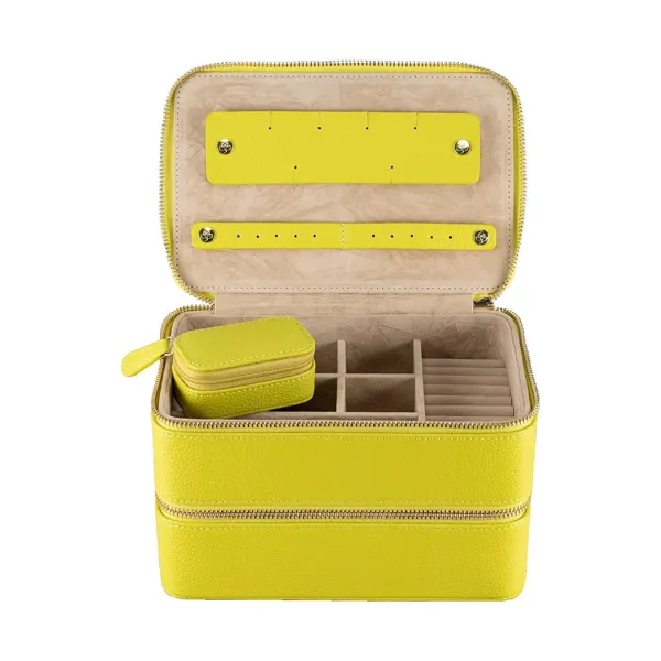 803974.03 - Jewellery case L with zip fastener Aurora lime