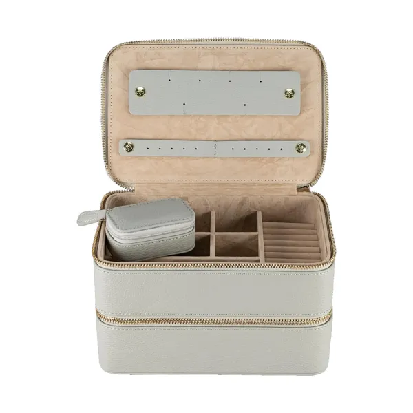 803974.07 - Jewellery case L with zip fastener Aurora light grey