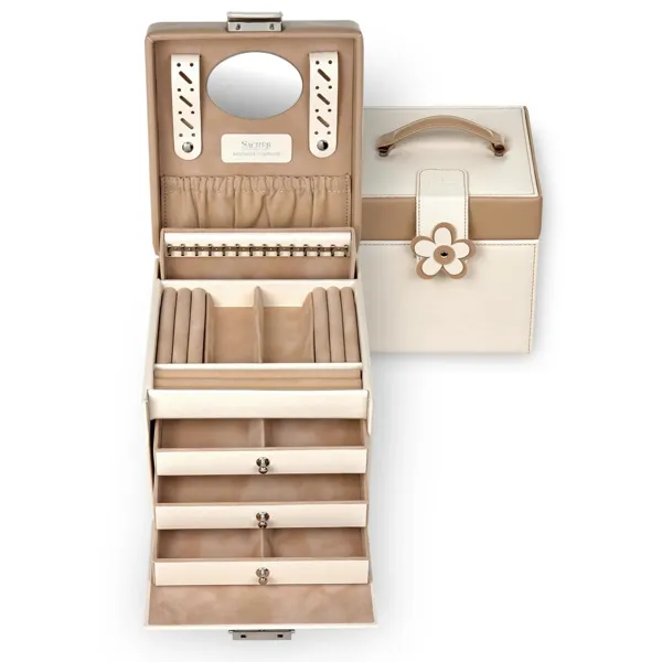 28.000.507343 - Jewellery box Erika bella fiore cream