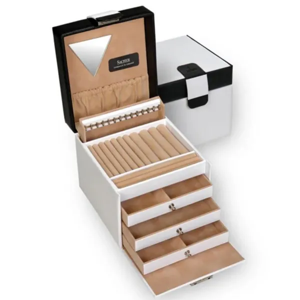 28.000.517543 - Jewellery box Erika nero bianco white