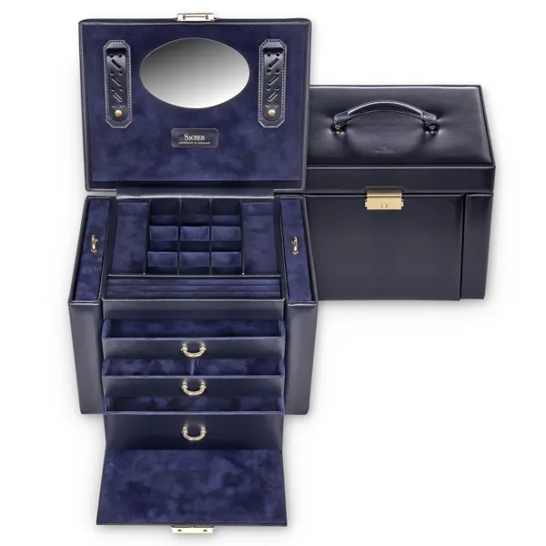 88.301.014023 - Jewellery box Marta acuro navy (leather)