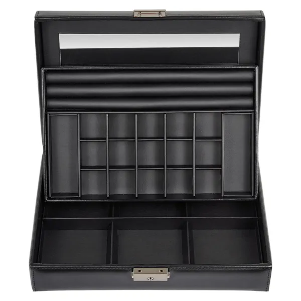 44.107.0104N04 - Jewellery box Isa black exclusive black (leather)