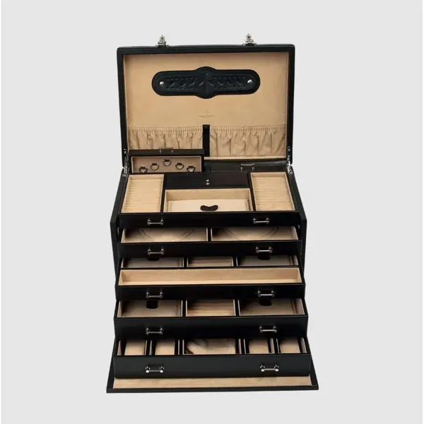 803246.08 - Ambiance jewellery and watch case, black (leather)