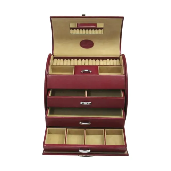 803655.00 - Jewellery case Merino red
