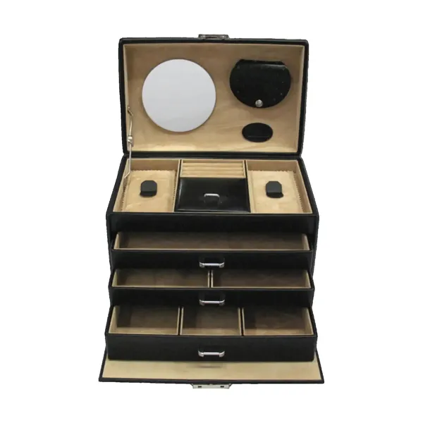 803671.08 - Jewellery case Merino black