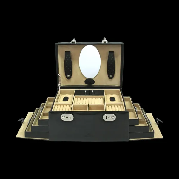803683.08 - Jewellery case Merino black