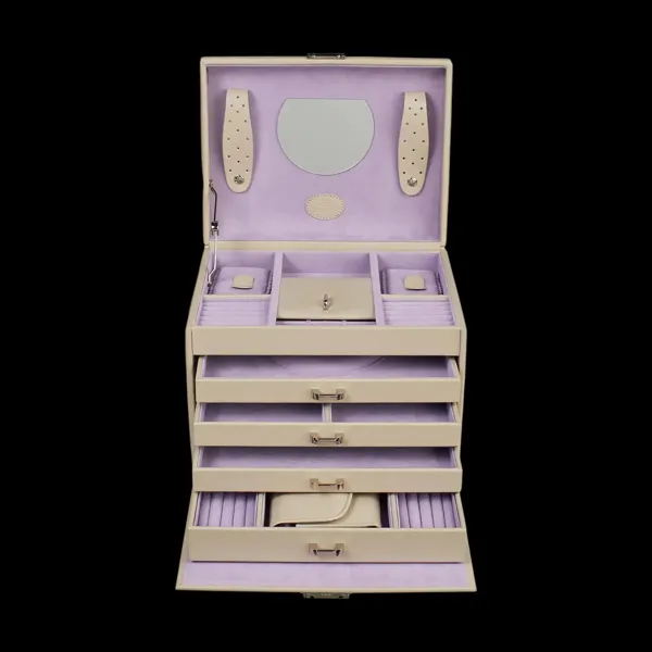 803696.12 - Jewellery case with integrated jewellery bag Merino Moda beige