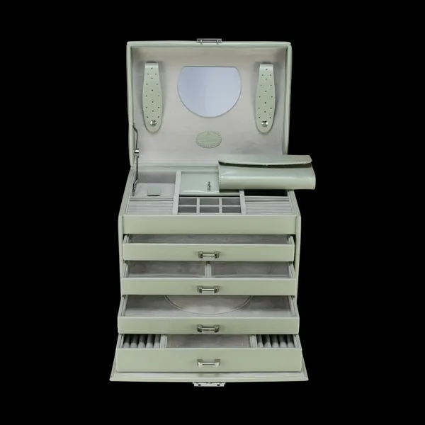 803696.14 - Jewellery case with integrated jewellery bag Merino Moda sage