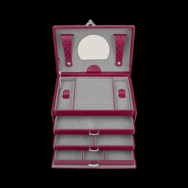 803853.06 - Jewellery case Beluga berry (leather)