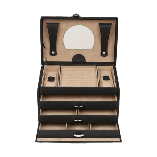 803853.08 - Jewellery case Beluga black (leather)