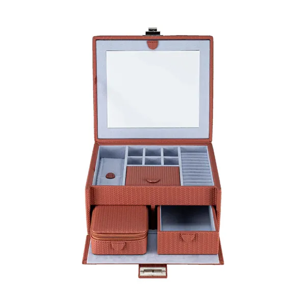 803948.03 - Jewellery case M with insert Corbello terracotta
