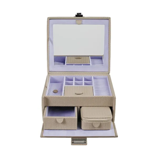 803948.07 - Jewellery case M with insert Corbello taupe