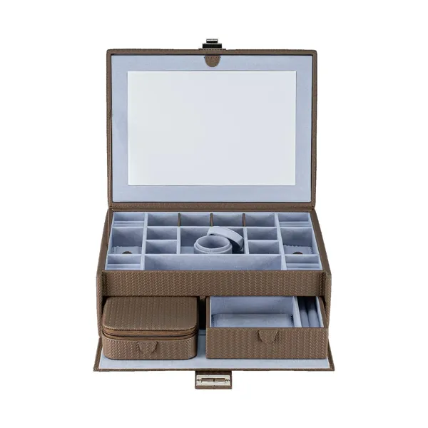 803954.02 - Jewellery case L with insert Corbello mocca