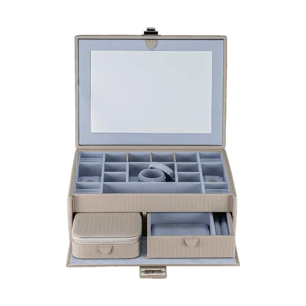 803954.07 - Jewellery case L with insert Corbello taupe