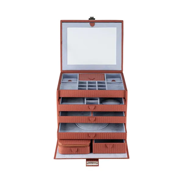 803955.03 - Jewellery case XL with travel case Corbello terracotta