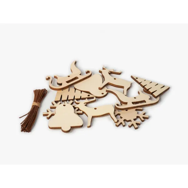 3980912 - WOOD decoration SMALL - 20 pcs