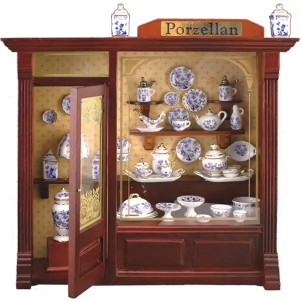 001.797/5 - Room Box "China Shop Blue" , miniature
