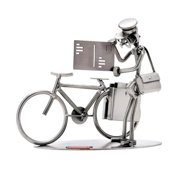 252 - Figur "Postbote mit Fahrrad"