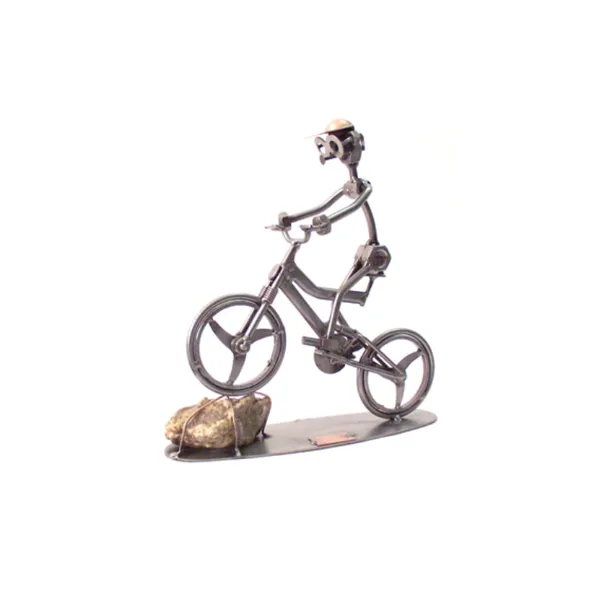 093 - Figure "Mountain Biker with Stone"