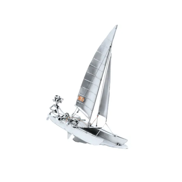 367 - Model Boat "Catamaran with Sailor"