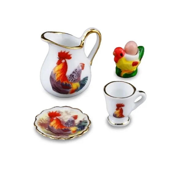 001.494/5 - Breakfast set "Rooster", miniature