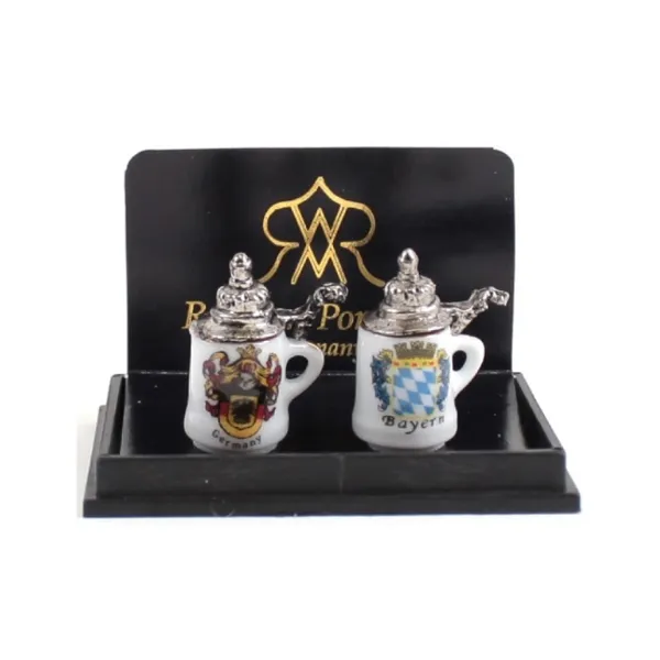 001.803/5 - Beer Mugs with Tin Lids, 2 Pieces, miniature