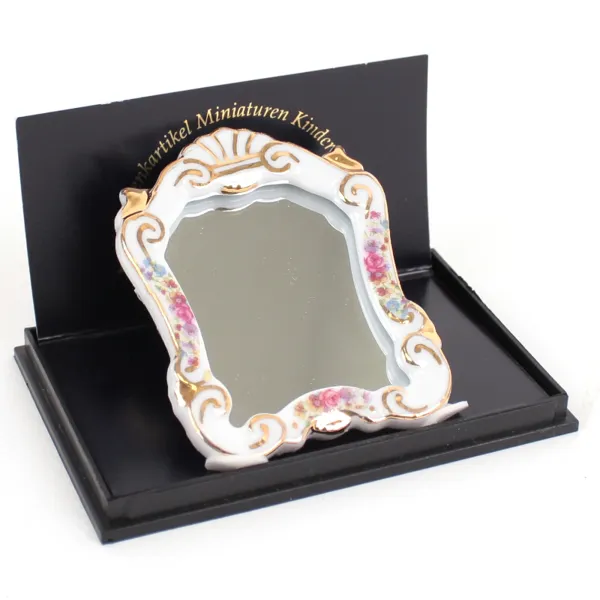 001.627/6 - Baroque Mirror "Dresden Rose", miniature