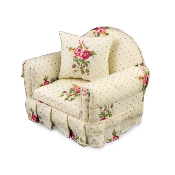 001.743/4 - Armchair with Rose Decor, miniature