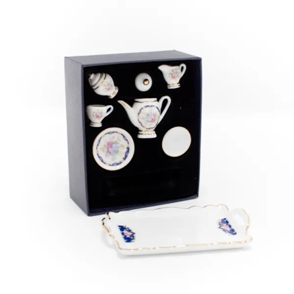 001.336/1 - Tray with Tea Set "Royal Blue", miniature