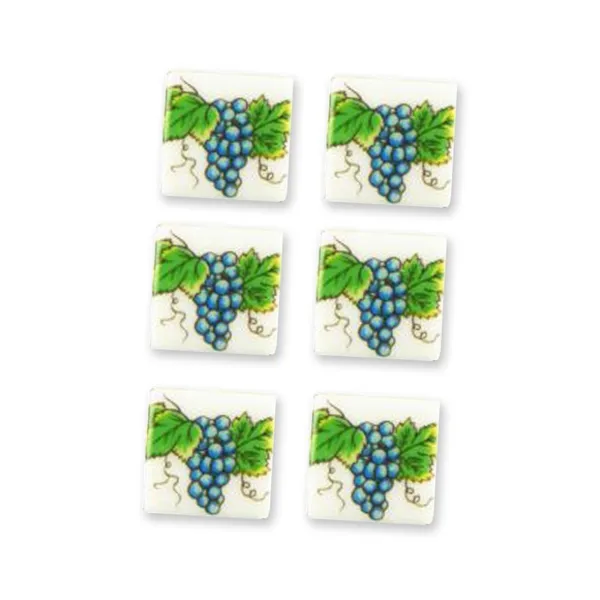 001.791/5 - Tiles "Grapes", 6 pcs., miniature