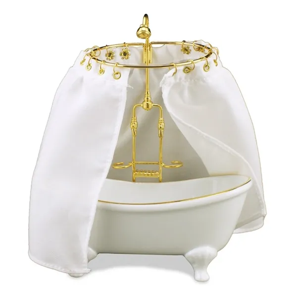 001.769/9 - Shower tray with curtain, white, miniature