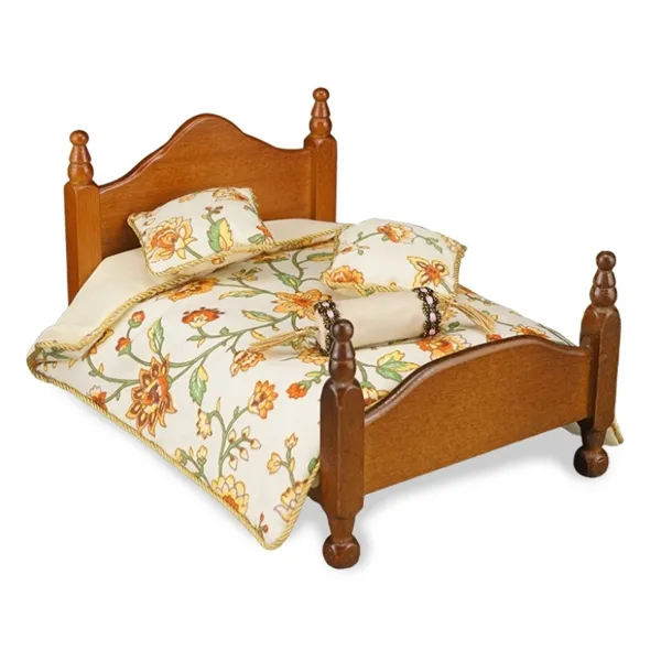001.829/2 - Bedspread orange flowers, miniature