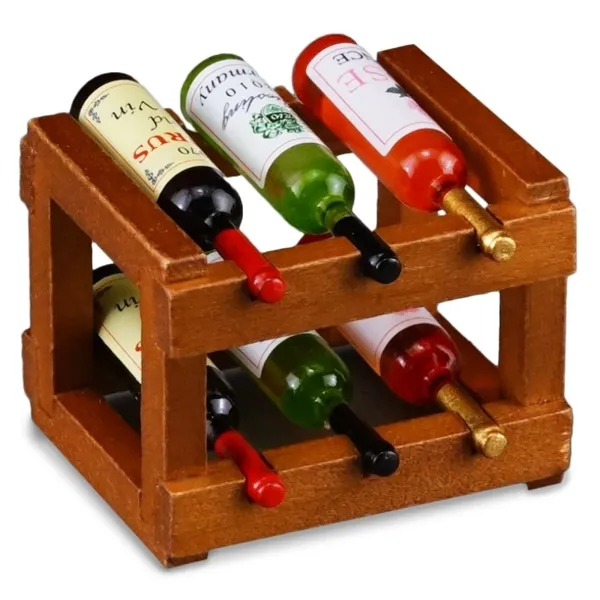 001.852/5 - wine rack with 6 bottles, miniature