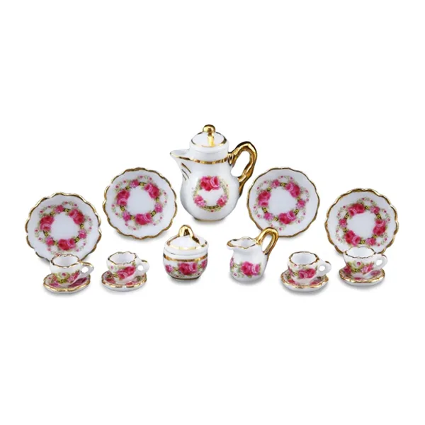 001.343/6 - Kaffeeservice "Rosenband", 15-tlg., Miniatur