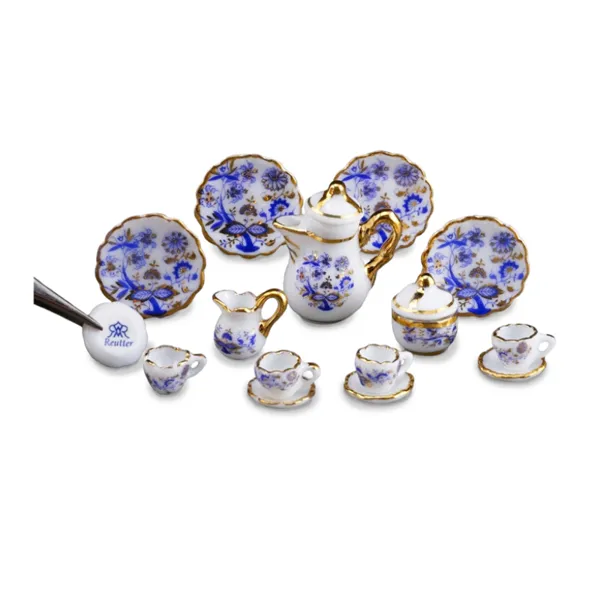 001.363/6 - Coffee service "Blue Onion", 15 pcs., miniature