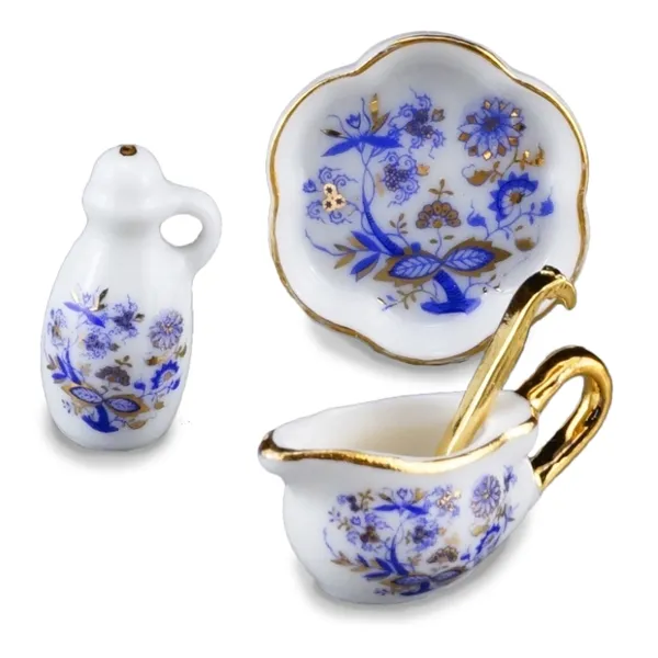 001.406/5 - Butter and Oil Set "Blue Onion", miniature