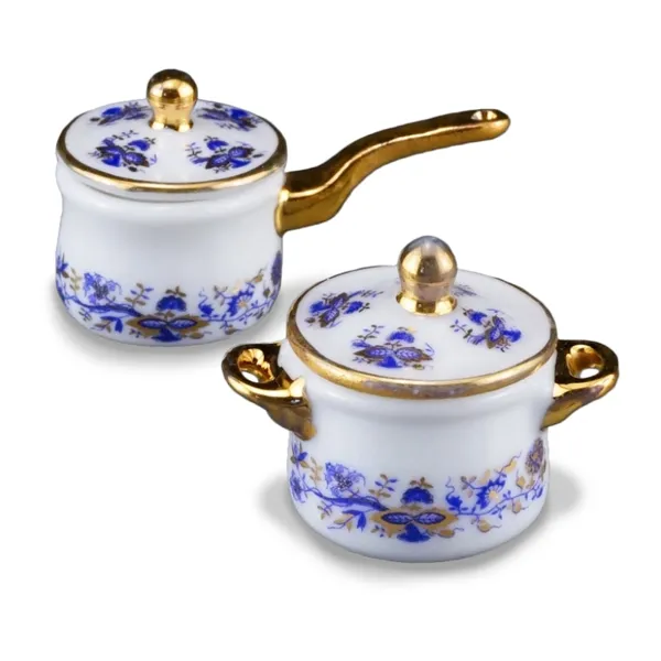 001.486/5 - Two pots "Blue Onion", miniature