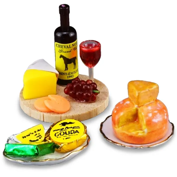 001.781/5 - Wine and cheese, miniature