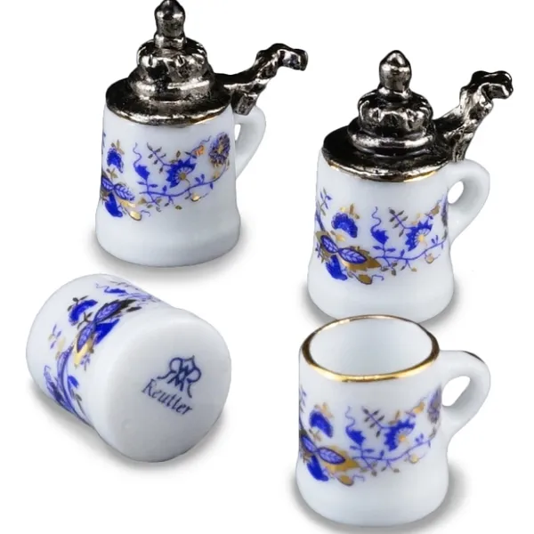 001.806/5 - "Blue Onion" Beer Mug Set, miniature