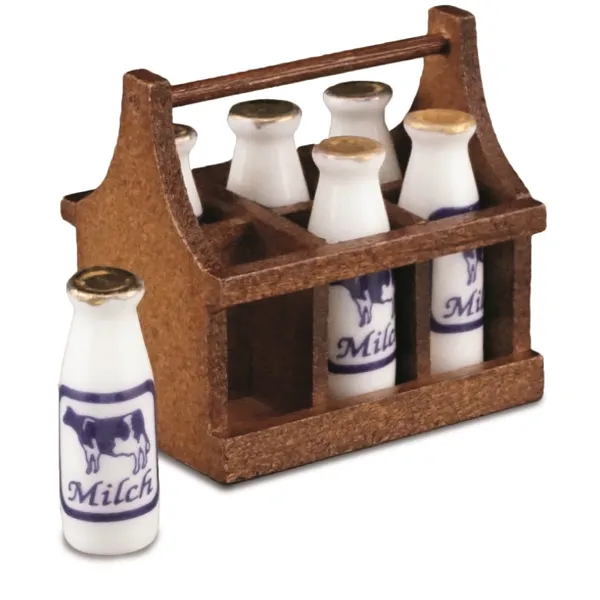 001.413/5 - Wooden milk bottle carrier, miniature