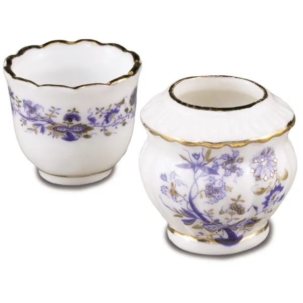 001.651/5 - "Blue Onion" flower pots, miniature