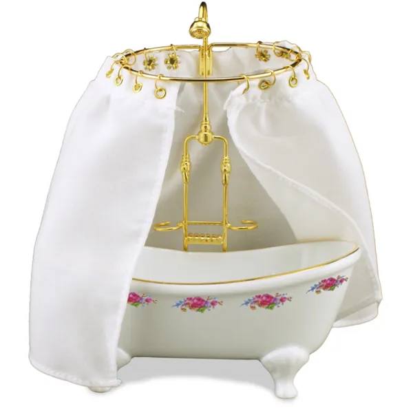 001.769/3 - Shower tray with curtain "Dresden Rose", miniature