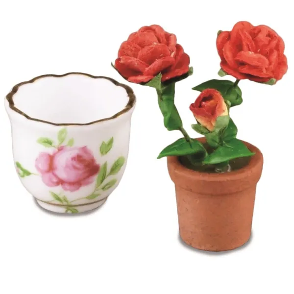 001.796/5 - Planter with rose bush, miniature