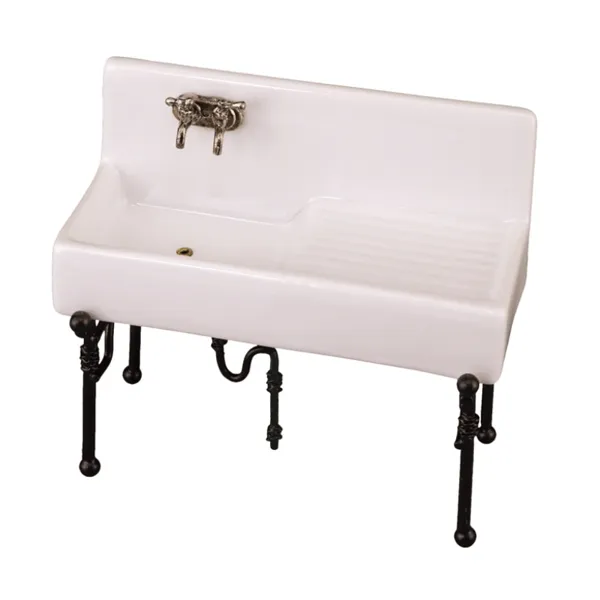 001.840/0 - Porcelain sink, white, miniature