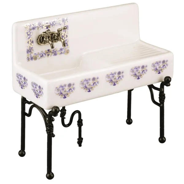 001.840/4 - Porcelain sink "Blue Onion", miniature