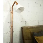 LGH0273 - Wall lamp WAND made of copper tubes with lampshade, Textile shade
