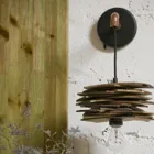 LGH0244 - Wall lamp SHINGLE copper/wood