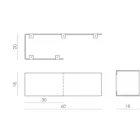 ASH0061 - Asymmetrical steel wall shelf C white