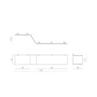ASH0051 - Asymmetrical steel wall shelf Z white