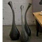 AGL0163 - Glass vase SWAN small gray